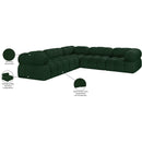  Manufacturer Color_Green -- Ames 102" Green Boucle Fabric Upholstered 5 pc Modular Sectional IMAGE 16