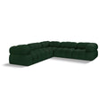  Manufacturer Color_Green -- Ames 102" Green Boucle Fabric Upholstered 5 pc Modular Sectional IMAGE 1