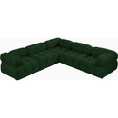  Manufacturer Color_Green -- Ames 102" Green Boucle Fabric Upholstered 5 pc Modular Sectional IMAGE 5