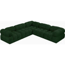Meridian Ames Green Boucle Fabric Modular Sectional IMAGE 5