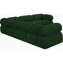  Manufacturer Color_Green -- Ames 102" Green Boucle Fabric Upholstered 5 pc Modular Sectional IMAGE 6