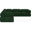  Manufacturer Color_Green -- Ames 102" Green Boucle Fabric Upholstered 5 pc Modular Sectional IMAGE 7