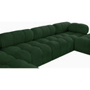  Manufacturer Color_Green -- Ames 136" Green Boucle Fabric Upholstered 6 pc Modular Sectional IMAGE 10