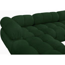  Manufacturer Color_Green -- Ames 136" Green Boucle Fabric Upholstered 6 pc Modular Sectional IMAGE 12