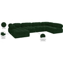  Manufacturer Color_Green -- Ames 136" Green Boucle Fabric Upholstered 6 pc Modular Sectional IMAGE 17