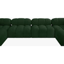 Meridian Ames Green Boucle Fabric Modular Sectional IMAGE 9
