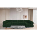  Manufacturer Color_Green -- Ames 136" Green Boucle Fabric Upholstered 6 pc Modular Sectional IMAGE 2