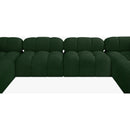  Manufacturer Color_Green -- Ames 136" Green Boucle Fabric Upholstered 6 pc Modular Sectional IMAGE 8