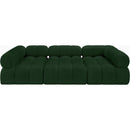  Manufacturer Color_Green -- Ames 102" Green Boucle Fabric Upholstered 6 pc Modular Sectional IMAGE 4