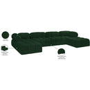  Manufacturer Color_Green -- Ames 136" Green Boucle Fabric Upholstered 6 pc Modular Sectional IMAGE 16