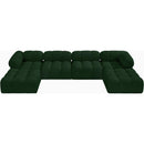  Manufacturer Color_Green -- Ames 136" Green Boucle Fabric Upholstered 6 pc Modular Sectional IMAGE 5