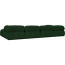  Manufacturer Color_Green -- Ames 136" Green Boucle Fabric Upholstered 6 pc Modular Sectional IMAGE 6
