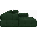  Manufacturer Color_Green -- Ames 136" Green Boucle Fabric Upholstered 6 pc Modular Sectional IMAGE 7