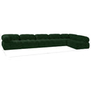  Manufacturer Color_Green -- Ames 170" Green Boucle Fabric Upholstered 6 pc Modular Sectional IMAGE 13