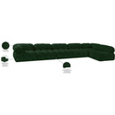  Manufacturer Color_Green -- Ames 170" Green Boucle Fabric Upholstered 6 pc Modular Sectional IMAGE 14