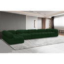  Manufacturer Color_Green -- Ames 170" Green Boucle Fabric Upholstered 6 pc Modular Sectional IMAGE 2