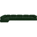 Manufacturer Color_Green -- Ames 170" Green Boucle Fabric Upholstered 6 pc Modular Sectional IMAGE 4