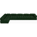  Manufacturer Color_Green -- Ames 170" Green Boucle Fabric Upholstered 6 pc Modular Sectional IMAGE 5