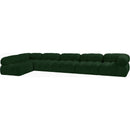  Manufacturer Color_Green -- Ames 170" Green Boucle Fabric Upholstered 6 pc Modular Sectional IMAGE 6