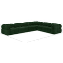  Manufacturer Color_Green -- Ames 136" Green Boucle Fabric Upholstered 6 pc Modular Sectional IMAGE 15