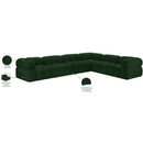  Manufacturer Color_Green -- Ames 136" Green Boucle Fabric Upholstered 6 pc Modular Sectional IMAGE 16