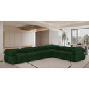  Manufacturer Color_Green -- Ames 136" Green Boucle Fabric Upholstered 6 pc Modular Sectional IMAGE 2