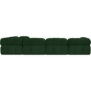  Manufacturer Color_Green -- Ames 136" Green Boucle Fabric Upholstered 6 pc Modular Sectional IMAGE 3
