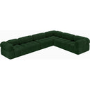  Manufacturer Color_Green -- Ames 136" Green Boucle Fabric Upholstered 6 pc Modular Sectional IMAGE 5