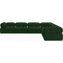  Manufacturer Color_Green -- Ames 136" Green Boucle Fabric Upholstered 6 pc Modular Sectional IMAGE 6