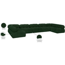  Manufacturer Color_Green -- Ames 170" Green Boucle Fabric Upholstered 7 pc Modular Sectional IMAGE 16