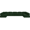  Manufacturer Color_Green -- Ames 170" Green Boucle Fabric Upholstered 7 pc Modular Sectional IMAGE 4