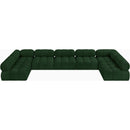  Manufacturer Color_Green -- Ames 170" Green Boucle Fabric Upholstered 7 pc Modular Sectional IMAGE 5