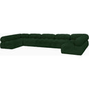  Manufacturer Color_Green -- Ames 170" Green Boucle Fabric Upholstered 7 pc Modular Sectional IMAGE 6