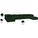  Manufacturer Color_Green -- Ames 170" Green Boucle Fabric Upholstered 7 pc Modular Sectional IMAGE 13