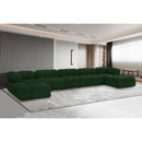  Manufacturer Color_Green -- Ames 170" Green Boucle Fabric Upholstered 7 pc Modular Sectional IMAGE 2