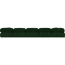 Meridian Ames Green Boucle Fabric Modular Sectional IMAGE 3