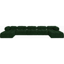  Manufacturer Color_Green -- Ames 170" Green Boucle Fabric Upholstered 7 pc Modular Sectional IMAGE 4