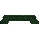  Manufacturer Color_Green -- Ames 170" Green Boucle Fabric Upholstered 7 pc Modular Sectional IMAGE 5