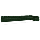  Manufacturer Color_Green -- Ames 204" Green Boucle Fabric Upholstered 7 pc Modular Sectional IMAGE 15