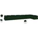  Manufacturer Color_Green -- Ames 204" Green Boucle Fabric Upholstered 7 pc Modular Sectional IMAGE 16
