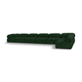  Manufacturer Color_Green -- Ames 204" Green Boucle Fabric Upholstered 7 pc Modular Sectional IMAGE 1
