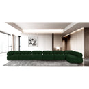  Manufacturer Color_Green -- Ames 204" Green Boucle Fabric Upholstered 7 pc Modular Sectional IMAGE 2