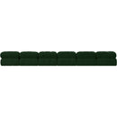 Manufacturer Color_Green -- Ames 204" Green Boucle Fabric Upholstered 7 pc Modular Sectional IMAGE 3