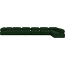  Manufacturer Color_Green -- Ames 204" Green Boucle Fabric Upholstered 7 pc Modular Sectional IMAGE 4