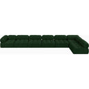  Manufacturer Color_Green -- Ames 204" Green Boucle Fabric Upholstered 7 pc Modular Sectional IMAGE 5