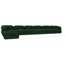  Manufacturer Color_Green -- Ames 204" Green Boucle Fabric Upholstered 7 pc Modular Sectional IMAGE 13