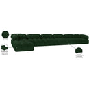  Manufacturer Color_Green -- Ames 204" Green Boucle Fabric Upholstered 7 pc Modular Sectional IMAGE 14