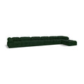  Manufacturer Color_Green -- Ames 204" Green Boucle Fabric Upholstered 7 pc Modular Sectional IMAGE 1