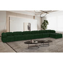  Manufacturer Color_Green -- Ames 204" Green Boucle Fabric Upholstered 7 pc Modular Sectional IMAGE 2