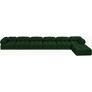  Manufacturer Color_Green -- Ames 204" Green Boucle Fabric Upholstered 7 pc Modular Sectional IMAGE 4